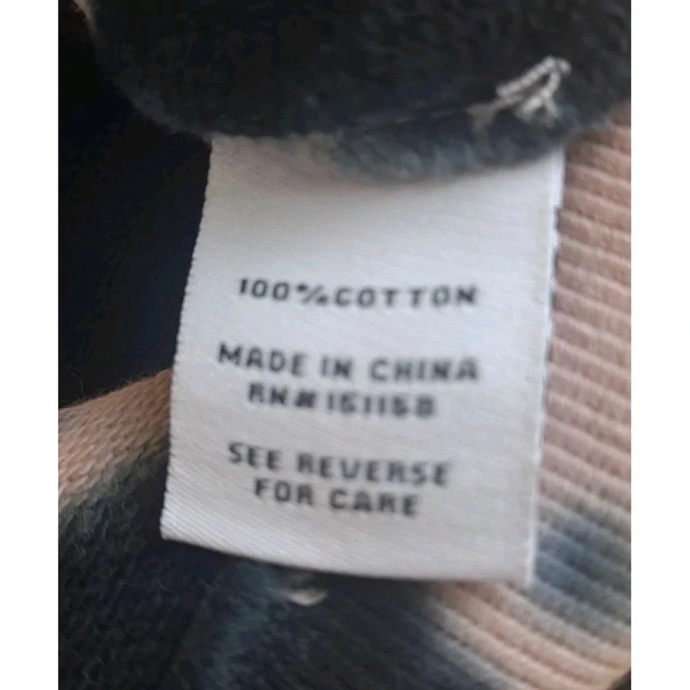 525 America Revolve Monochrome Tie-Dye Pink‎ And Black Sweatshirt Size XSmall